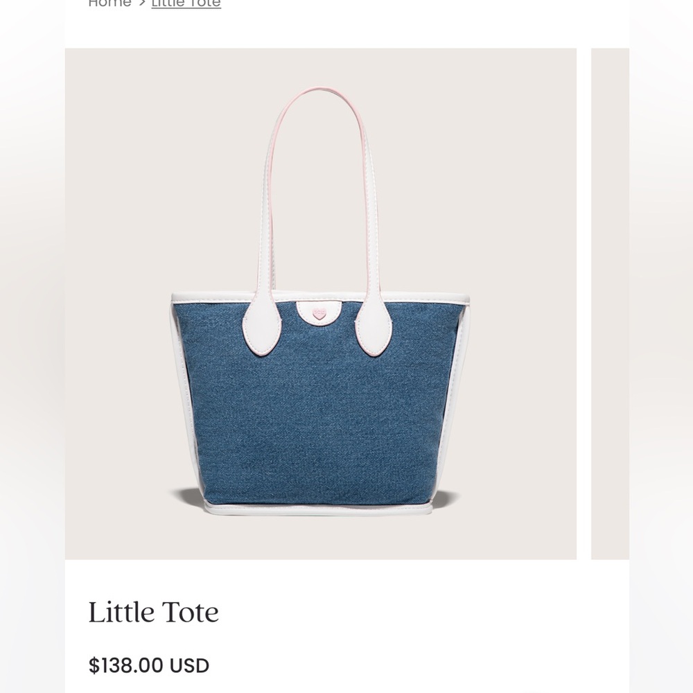 Stoney Clover Lane Little Tote Denim Pink
